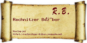 Rechnitzer Bíbor névjegykártya